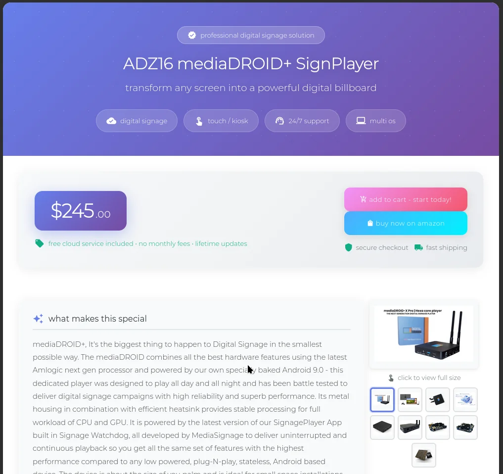 Digital Signage : achat de boitiers