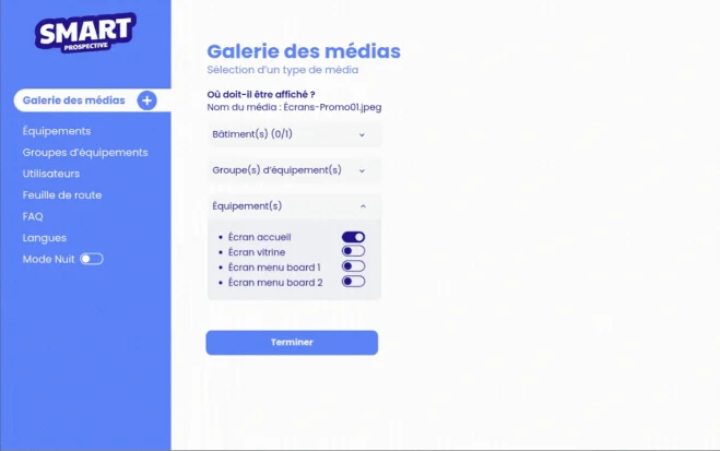 Smart Prospective : Diffusion d'un média
